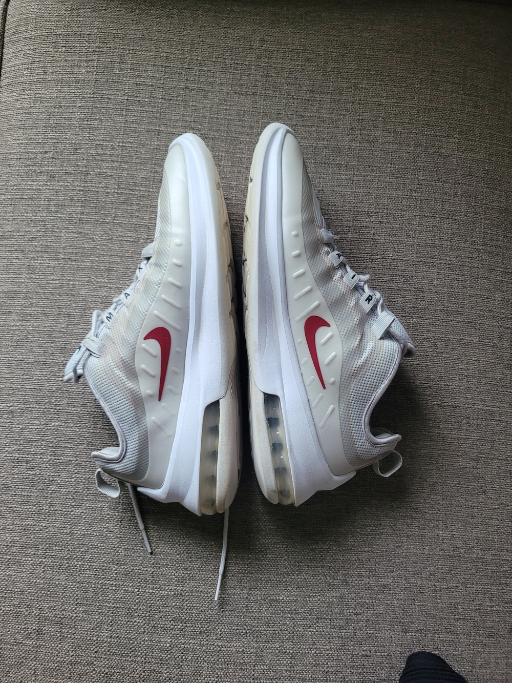 Nike Air Max Axis AA2168-003 Pure Platinum Gray Red White Low Top Mesh Sneakers